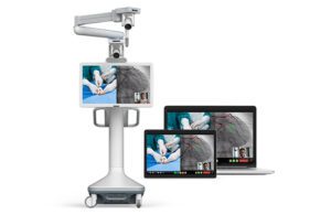 Avail Medsystems' telepresence device has cameras and a display screen for remote viewing on laptops and tablets