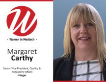 A Women in Medtech portrait of Margaret Carthy, Senior Vice President, Quality & Regulatory Affairs at Integer