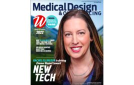Cover of Medical Design & Outsourcing MDO October 2022 Women in Medtech edition featuring Rachel Ellingson of Zimmer Biomet