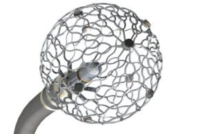 Nitinol is used in Medtronic's Sphere-9 mapping and ablation catheter, an expandable lattice device with electrodes for cardiac ablation.