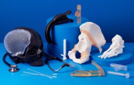 A variety of medical products made by 3D printing
