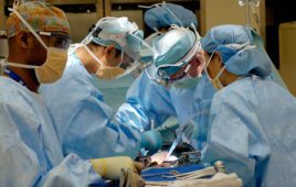 Surgeons at work in an operating room