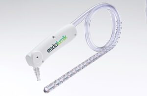 The Endolumik Gastric Calibration Tube is a clear tube with LEDs along the length.