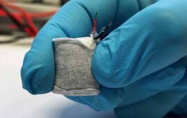 This implantable fuel cell generates electricity from glucose