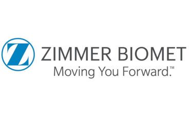 Zimmer Biomet's logo and tagline, "Moving you forward."