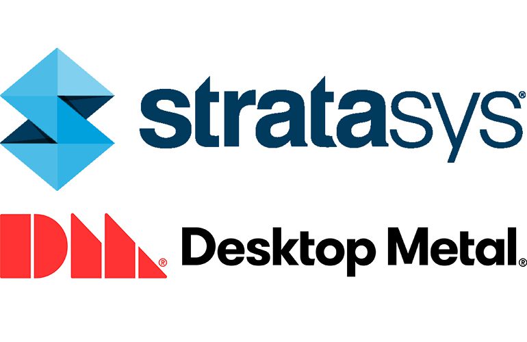 The Stratasys and Desktop Metal logos.