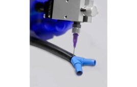 Hybrid Light-Curable Adhesive Applied to Substrates with Dymax 455 Dispensing Valve (1)